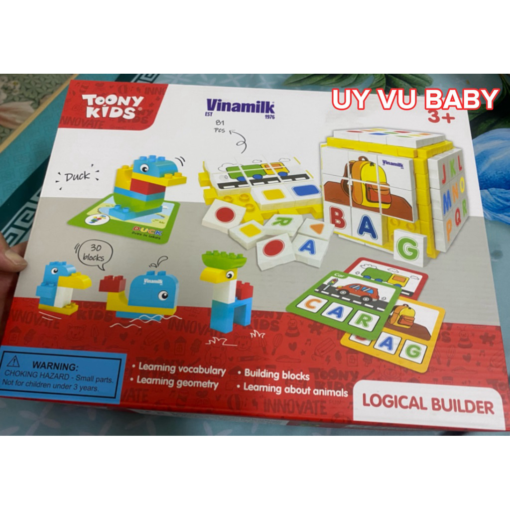Đồ Chơi Xếp Hình Phát Triển Trí Tuệ Cho Trẻ, bộ lắp ghép Lego trí tuệ - Hàng khuyến mại Vinamilk