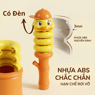 Đồ Chơi Còi Xoay Cân Bằng Hình Vịt Vàng,Rắn Xanh Đáng Yêu Cho Bé - Đồ Chơi Còi Lắc Lư Cầm Tay Chất Liệu Nhựa ABS An Toàn