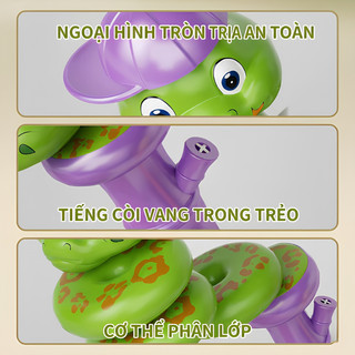Đồ Chơi Còi Xoay Cân Bằng Hình Vịt Vàng,Rắn Xanh Đáng Yêu Cho Bé - Đồ Chơi Còi Lắc Lư Cầm Tay Chất Liệu Nhựa ABS An Toàn