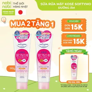 Sữa rửa mặt Kose Softymo dưỡng ẩm chai 190g và 60g