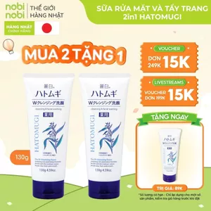 Sữa rửa mặt, tẩy trang Reihaku Hatomugi W Cleansing Foam 130g