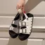 Sandal Nữ Quai Da, Dép Sandal Da Mềm Êm Chân Màu Đen Kem N52 || Young Sneaker