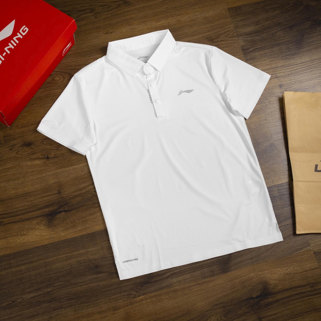 Áo THUN LẠNH Polo Nam LINING Cao Cấp, Áo phông có cổ, Chất Vải Co Giãn, Thoáng Mát, lên form chuẩn