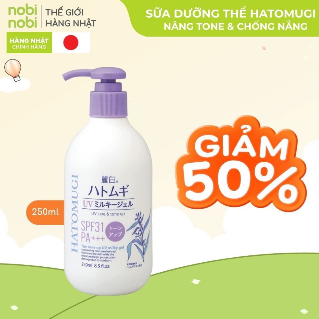 (Chính hãng) Sữa Dưỡng Thể Toàn Thân Reihaku Hatomugi Dưỡng Ẩm và Làm Sáng Da