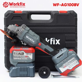 Máy Mài Workfix WF-AG100BV, Máy Mài Góc, Cắt Sắt, Cưa Gỗ, 2Pin Động Cơ Không Chổi Than