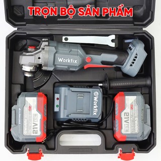 Máy Mài Workfix WF-AG100BV, Máy Mài Góc, Cắt Sắt, Cưa Gỗ, 2Pin Động Cơ Không Chổi Than