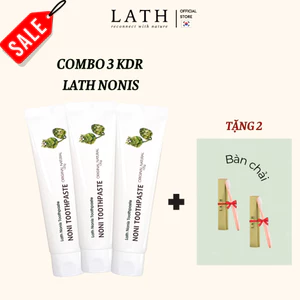 Combo 3 KĐR Thảo Dược Trái Nhàu Lath Noni Toothpaste 120g chống viêm nướu, ngừa sâu răng, hôi miệng