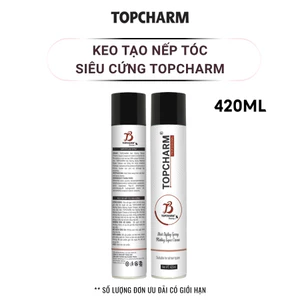 Keo Xịt Tóc TOPCHARM 420ml - Giúp Tạo Kiểu Và Giữ Nếp Tóc Siêu Cứng