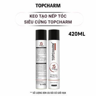 Keo Xịt Tóc TOPCHARM 420ml -  Giúp Tạo Kiểu Và Giữ Nếp Tóc Siêu Cứng