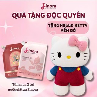 [Tặng Mèo Kitty Yếm Đỏ] Combo 2 túi nước giặt Finora tổng 3kg (1 túi 1Lít + 1 túi 2 Lít )