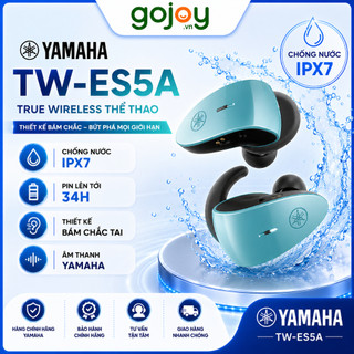 Tai nghe không dây thể thao YAMAHA TW-ES5A - Chống nước, pin 34h, bám chắc tai