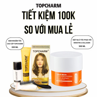 [TIẾT KIỆM 200K] Thuốc Nhuộm Tóc + Mặt Nạ Tóc Phục Hồi Professional Salon, Nhuộm thời trang, Phủ bạc, tặng dụng cụ