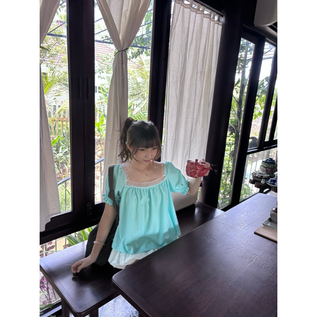 Áo (có sẵn) Tiffany  Babydool Phối Ren Siêu Tôn Da.