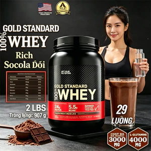 Whey ON Gold Standard 2lbs Socola Bột Đạm Phục Hồi Cơ Sau Tập Gym Giá Khuyến Mãi Ship Miễn Phí