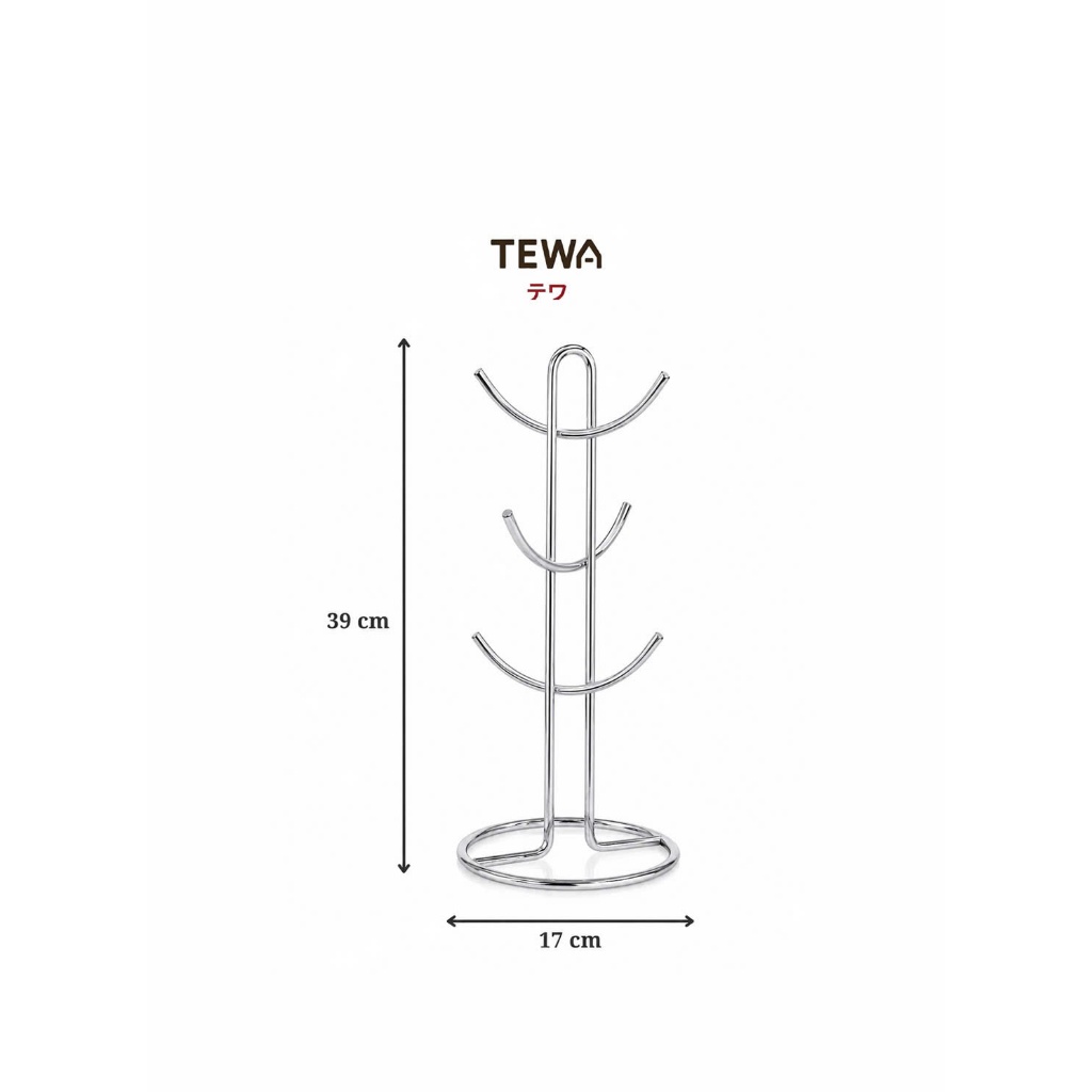 Giá Treo Cốc TEWA 6 Móc  – Góc Bếp Gọn Gàng Hơn Mỗi Ngày