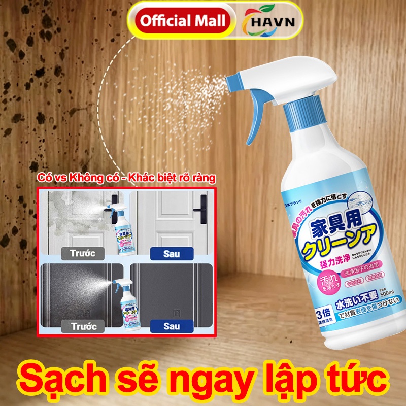 Nước lau gỗ, Chai xịt làm sạch và đánh bóng gỗ, Không Bào Mòn Lớp Sơn,an toàn cho sơn gỗ, không mùi nồng