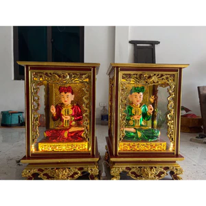 Khám tượng cô cậu bản đền gỗ mít Sơn son thếp vàng