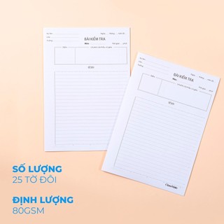 Giấy Kiểm Tra Kẻ Ngang CLASSMATE Giấy Láng Mịn, Dòng Kẻ Rõ Ràng Dành Cho Học Sinh Trung Học, Cấp 2, Cấp 3