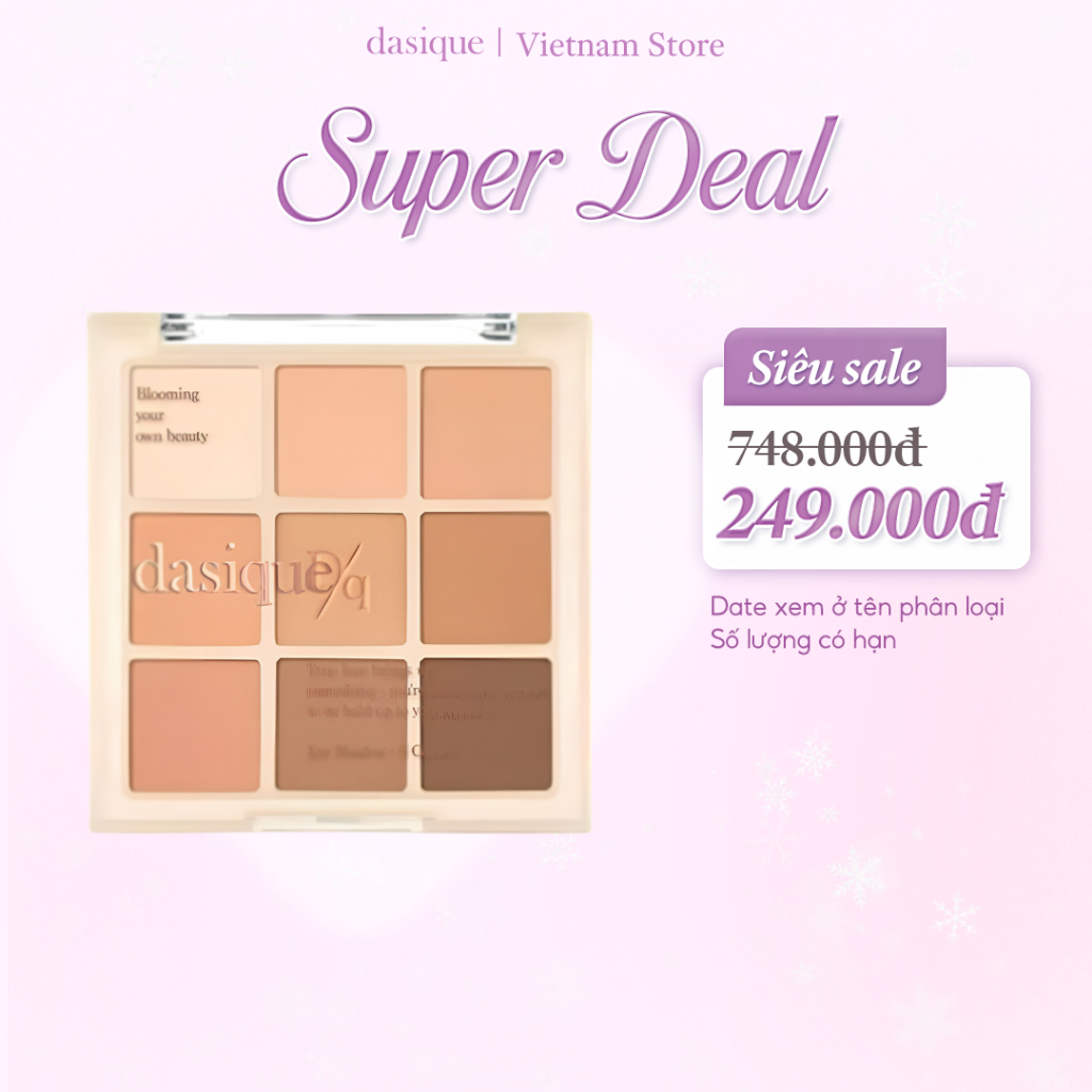 Bảng phấn mắt 9 ô Dasique Shadow Palette 13g