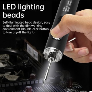 Mỏ hàn điện USB Type-C có thể cắm điện điều chỉnh nhiệt độ 5 mức mỏ hàn mini nhỏ gọn 1400mAh