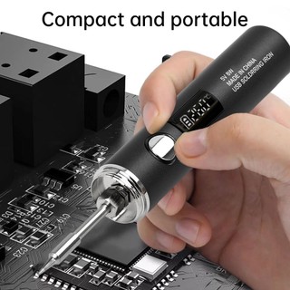 Mỏ hàn điện USB Type-C có thể cắm điện điều chỉnh nhiệt độ 5 mức mỏ hàn mini nhỏ gọn 1400mAh