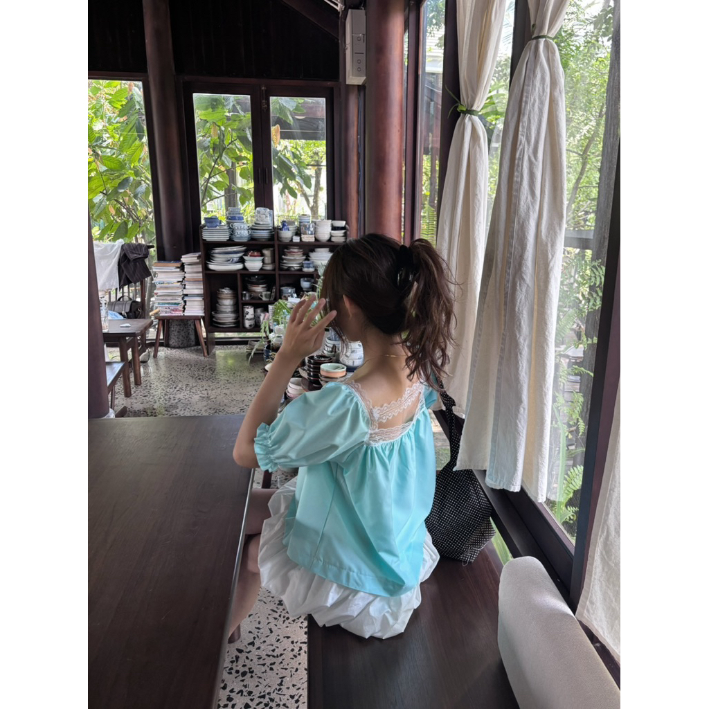 Áo (có sẵn) Tiffany  Babydool Phối Ren Siêu Tôn Da.