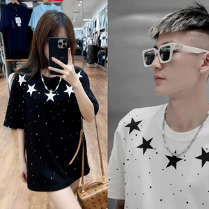 Áo thun nam nữ ngôi sao unisex form rộng, áo phông tay lỡ Sinsoledad chất cotton 4 chiều mẫu mới 2026