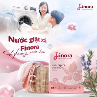 [Tặng Mèo Kitty Yếm Đỏ] Combo 2 túi nước giặt Finora tổng 3kg (1 túi 1Lít + 1 túi 2 Lít )