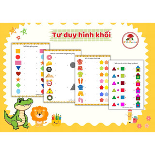 [Tặng file lá bút lông] Học liệu tư duy đa dạng chủ đề 53 trang cho bé từ 2-5tuổi
