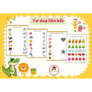 [Tặng file lá bút lông] Học liệu tư duy đa dạng chủ đề 53 trang cho bé từ 2-5tuổi