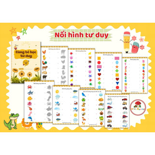 [Tặng file lá bút lông] Học liệu tư duy đa dạng chủ đề 53 trang cho bé từ 2-5tuổi