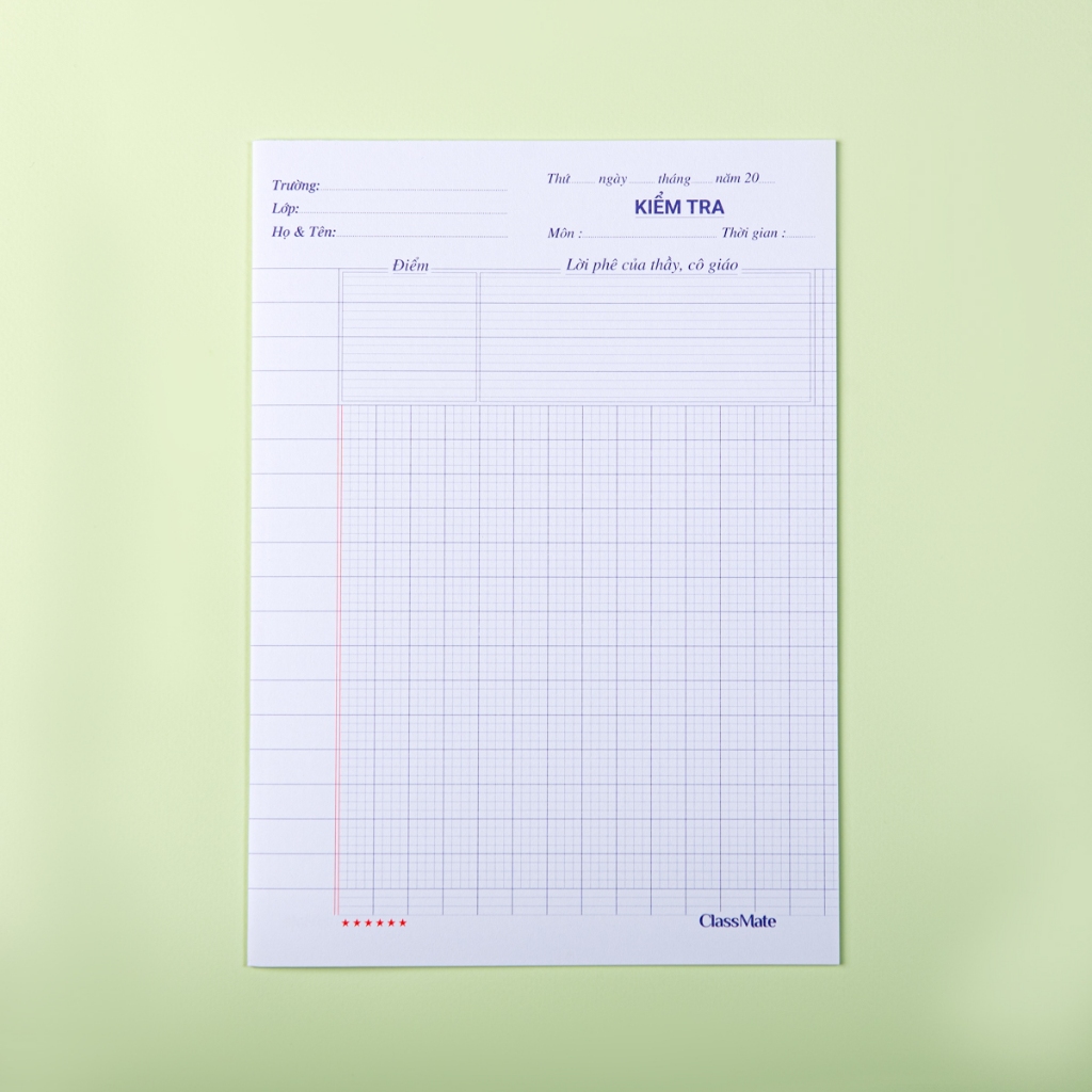 Giấy Kiểm Tra 4 Ô Ly Cấp 1 CLASSMATE Thiết Kế Heo Nhí, Giấy 120GSM, Bề Mặt Láng Mịn, Viết Êm Tay, Tạo Nét Chữ Đẹp TP106