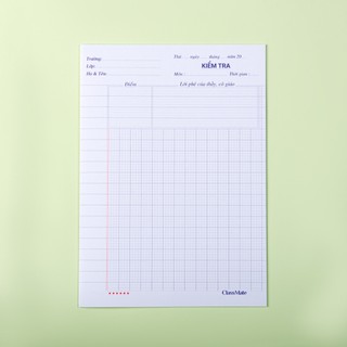 Tập Giấy Kiểm Tra 4 Ôly 120GSM, 15 Tờ Giấy Kiểm Tra Cho Học Sinh, Sinh Viên, Chống Thâm