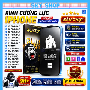 Cường lực KingKong iphone 16 Pro Max 17 ProMax 17 Air 15 ProMax 14 promax 13 12 promax 11 pro max xsmax x xs r 7 8 Plus