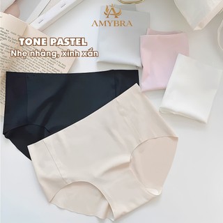 Combo 3 Quần Lót Nữ Đúc Su Cao Cấp – Set 3 Quần Cạp Vừa Không Lộ Viền Đáy Dán Khử Mùi AMYBRA L059