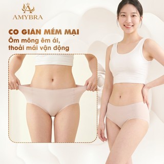Combo 3 Quần Lót Nữ Đúc Su Cao Cấp – Set 3 Quần Cạp Vừa Không Lộ Viền Đáy Dán Khử Mùi AMYBRA L059
