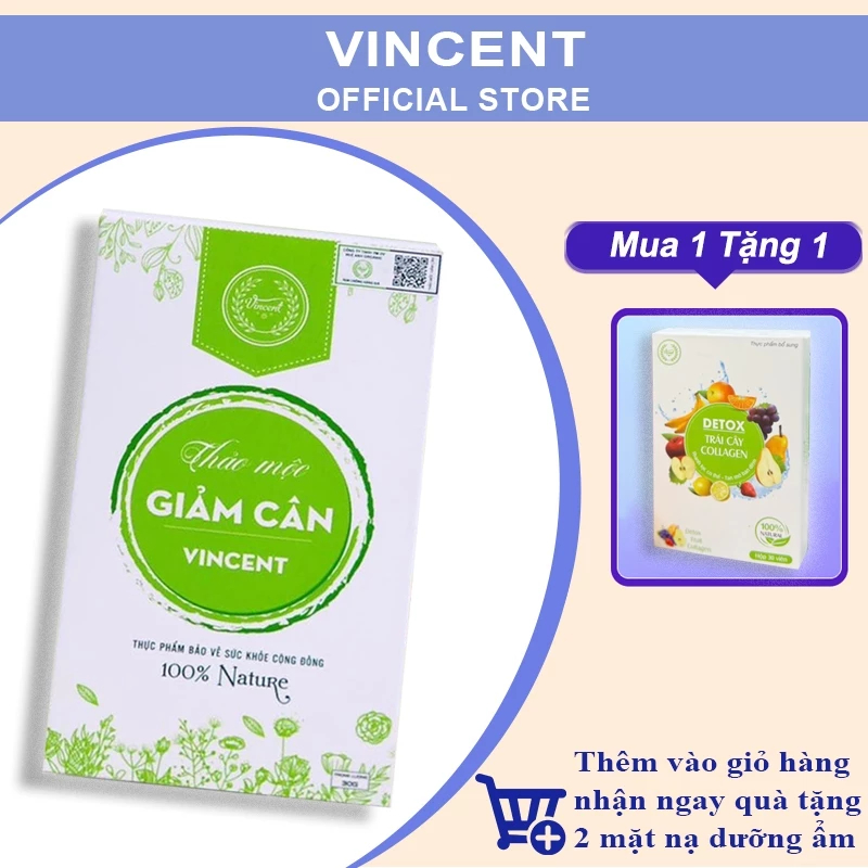 THẢO DƯỢC GIẢM CÂN VINCENT HỘ TRỢ GIẢM CÂN NHANH AN TOÀN KHÔNG GÂY TÁC DỤNG PHỤ