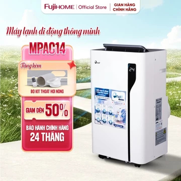 Máy lạnh đứng di động 14.000 BTU FujiE nhập khẩu, điều hòa mini thông minh 4 chức năng tặng phụ kiện lắp đặt