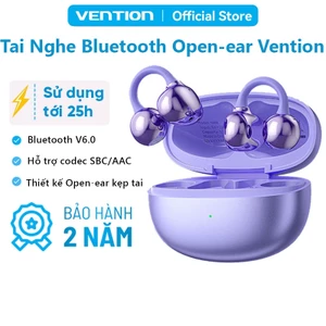 Tai Nghe Kẹp Freeclip Vention, Bluetooth V6.0, Sạc USB-C, Loa Kép Dynamic, Chống Nước, Pin Tới 25H