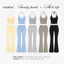 HIZEN | Set Áo Bra Yếm , Quần Gập Lưng Thấp Cotton Lụa Mềm Thoải Mái | EASE TOP x SANDY PANTS