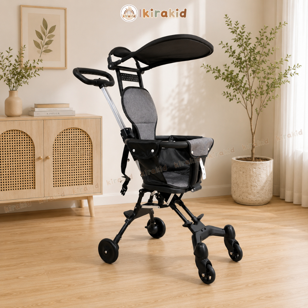 Xe Đẩy Gấp Gọn Đảo Chiều, Xe Đẩy Du Lịch Cho Bé Siêu Gọn Nhẹ