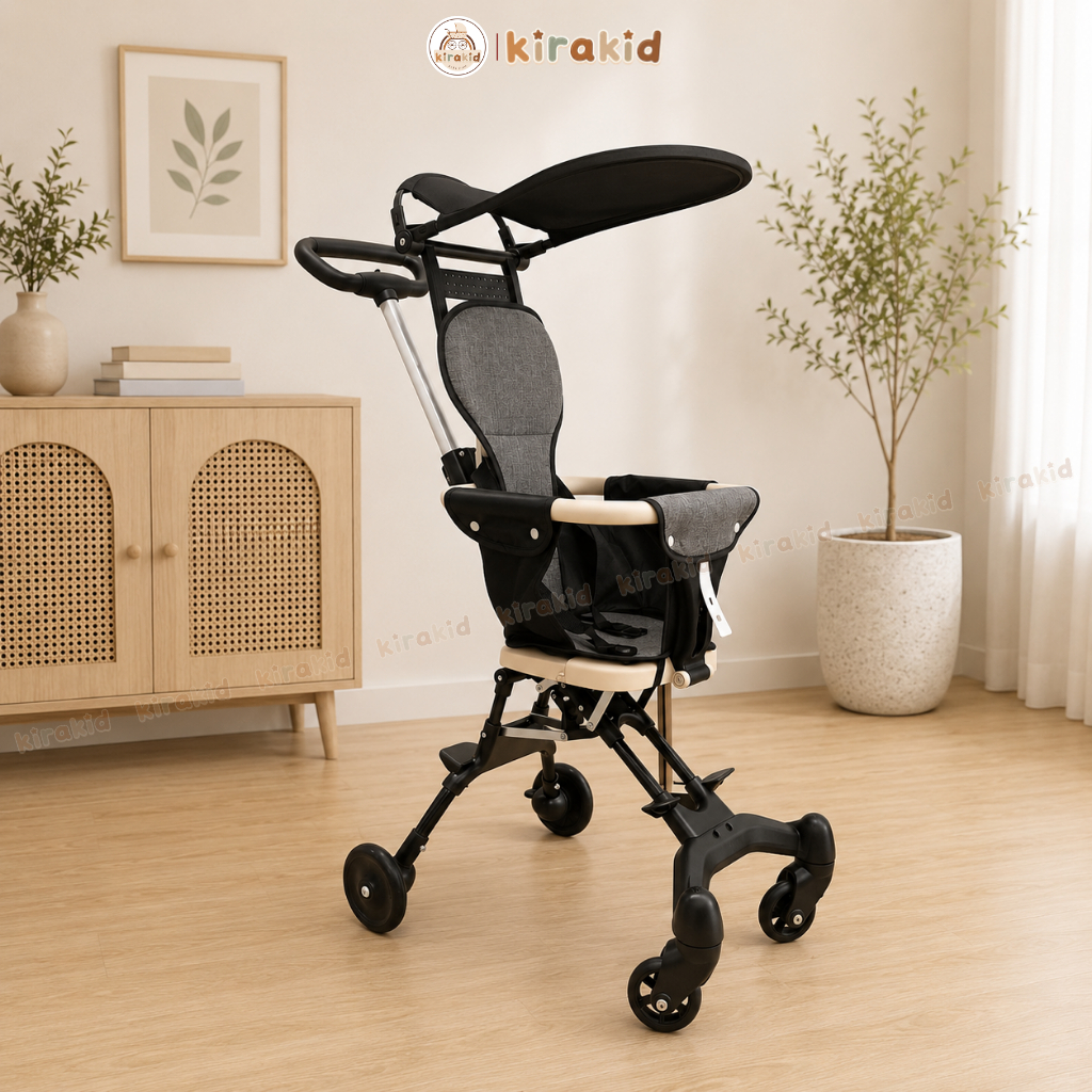 Xe Đẩy Gấp Gọn Đảo Chiều, Xe Đẩy Du Lịch Cho Bé Siêu Gọn Nhẹ