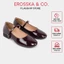 - Giày búp bê mary jane quai cài da bóng kiểu dáng basic thanh lịch màu đỏ đô - EL134