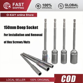 Đầu Chụp Bulong Dài 150MM, Chân Lục Giác, Size 8/10/12/13mm, Bán Lẻ, Chất Lượng Cao, Giá Tốt, Free Ship