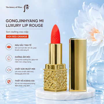 SON LÌ MINI WHOO MÀU 24- ĐỎ CAM