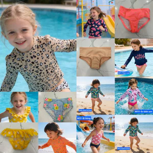 Áo bơi và chip bơi bé gái 3-6M đến 5Y (4-18kg), đồ bơi lẻ size nhiều mẫu xinh, hàng sale mùa hè