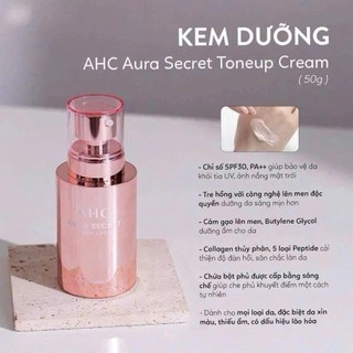 Kem Dưỡng Trắng Nâng Tông Da AHC Kem Dưỡng AHC Aura Secret Tone-Up Cream SPF30 PA++ 50g - Skinora Beauty