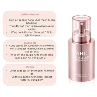 Kem Dưỡng Trắng Nâng Tông Da AHC Kem Dưỡng AHC Aura Secret Tone-Up Cream SPF30 PA++ 50g - Skinora Beauty