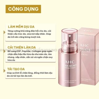 Kem Dưỡng Trắng Nâng Tông Da AHC Kem Dưỡng AHC Aura Secret Tone-Up Cream SPF30 PA++ 50g - Skinora Beauty
