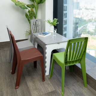 Ghế Dựa Trung Cánh Hạc Duy Tân, Nhựa PP, Tựa Lưng Cao, Ngồi Thoải Mái, Chống Trượt